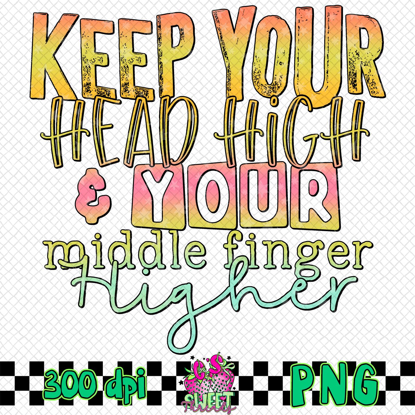 Keep Your Head High -single color&full color