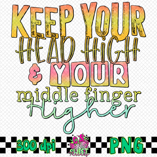 Keep Your Head High -single color&full color