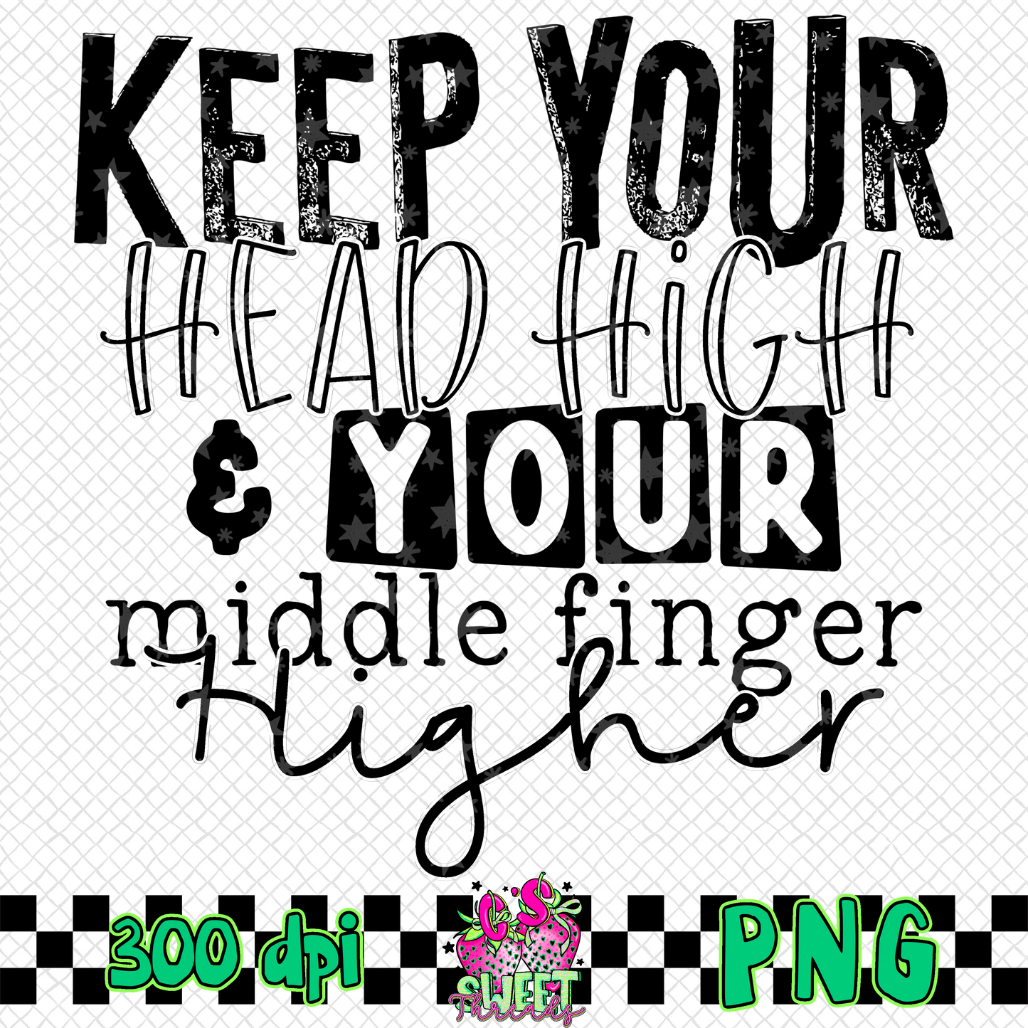 Keep Your Head High -single color&full color