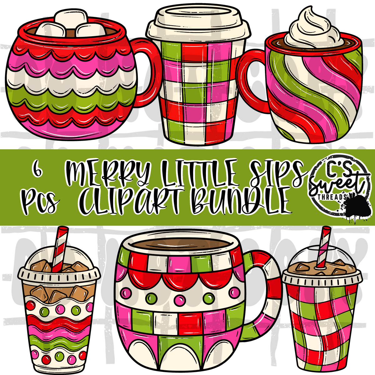 Merry Little Sips Clipart Bundle