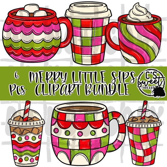 Merry Little Sips Clipart Bundle