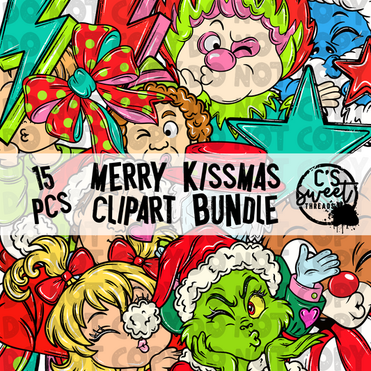 Merry Kissmas Clipart Bundle