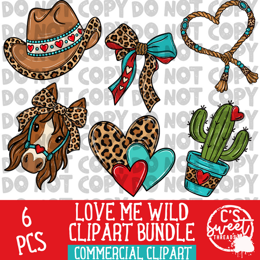 Love Me Wild Clipart Bundle