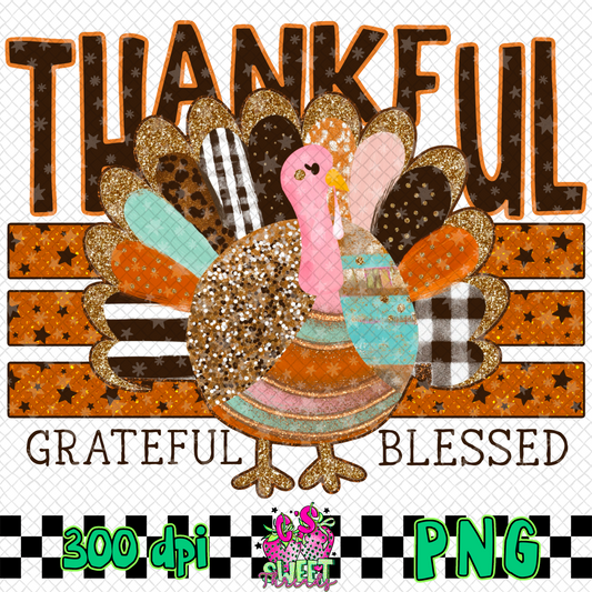 Thankful Grateful Blessed
