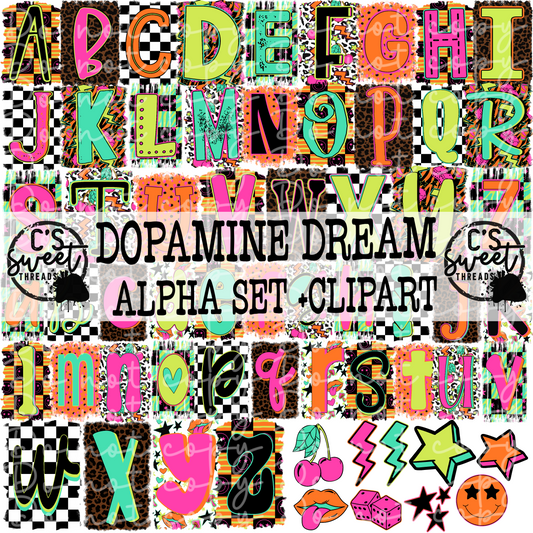 CST Dopamine Dream Alpha Set + Clipart Pieces