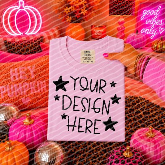 CC Blossom Pumpkin Pop Tee Hand Held Mock Up