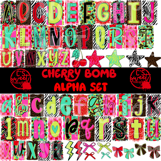 CST Cherry Bomb Alpha Set + Clipart Pieces