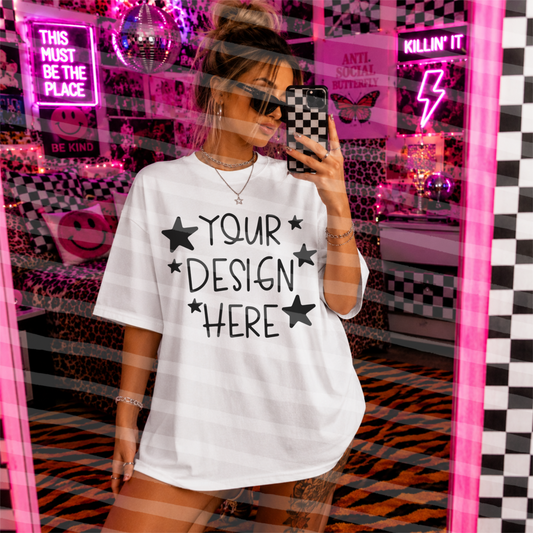 Killin' It White Tee Everyday Mock Up