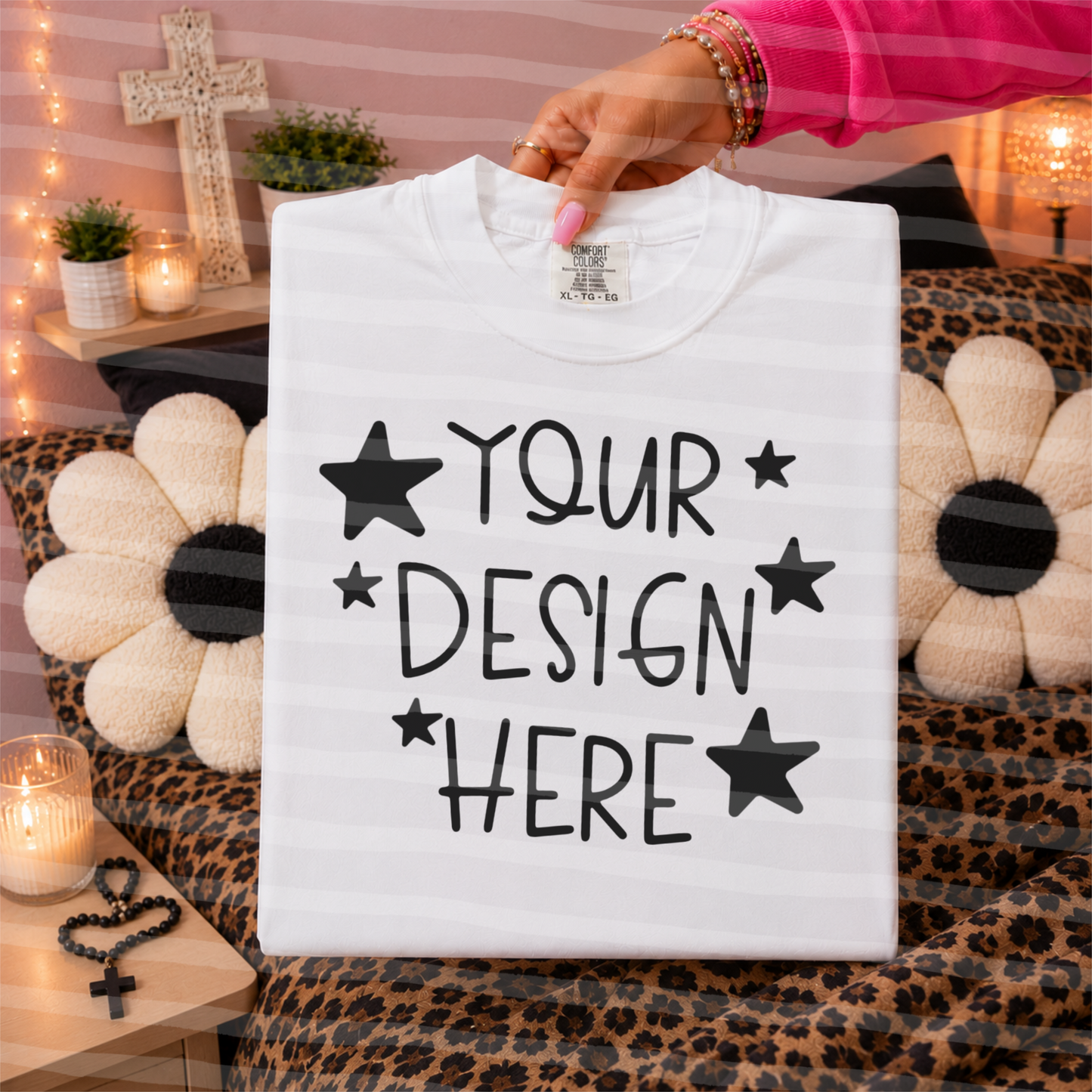 Wild Faith Hand Held White Tee Everyday Mock Up