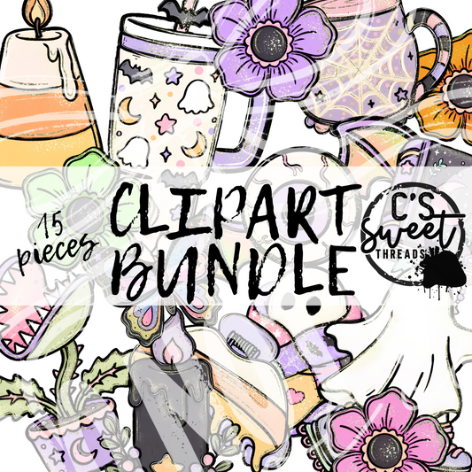 Spooky Girl Clipart Bundle