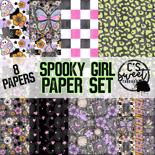 Spooky Girl Paper Set