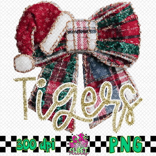 Pirates Faux Embroidered Christmas Bow