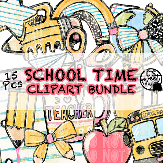 School Time Clipart Bundle