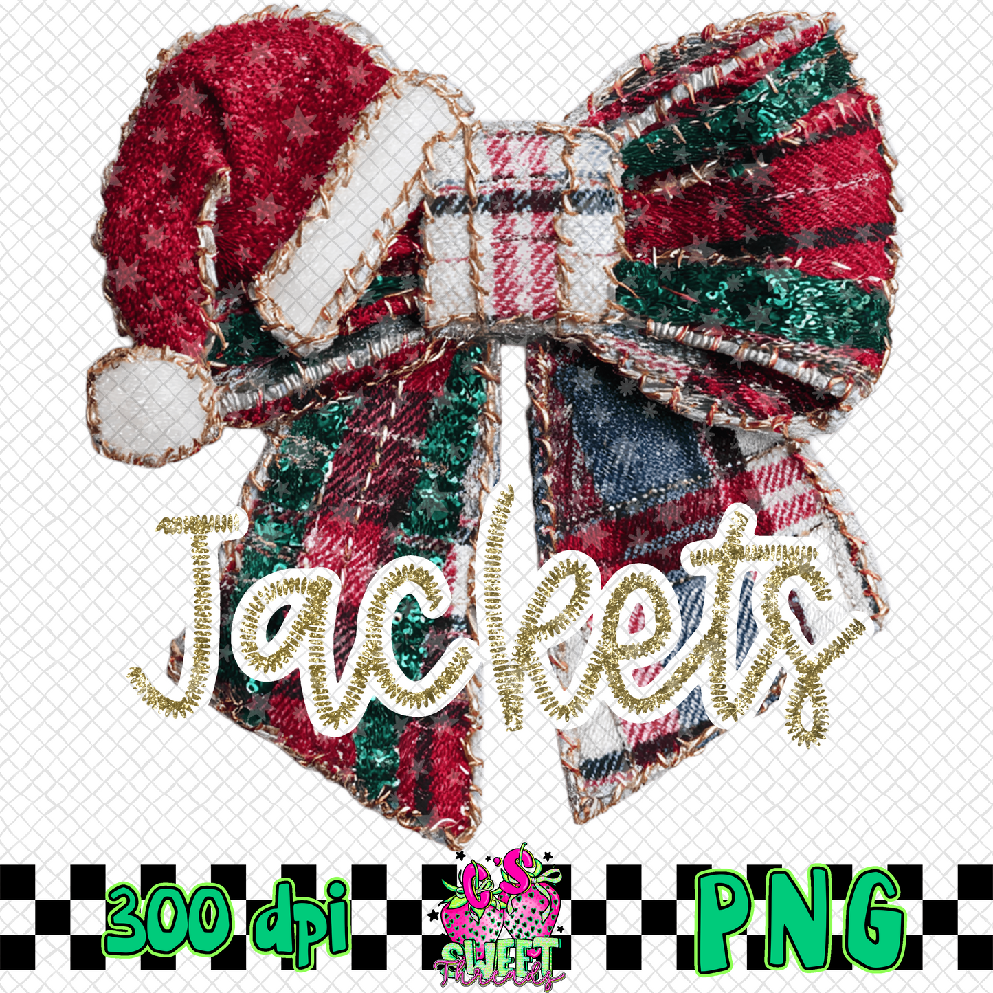 Jackets Faux Embroidered Christmas Bow