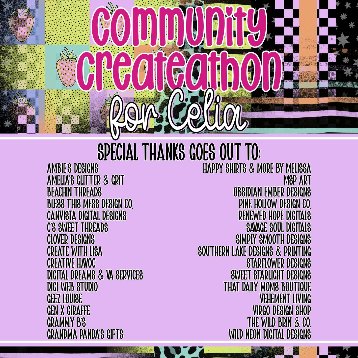 Community Createathon For Celia