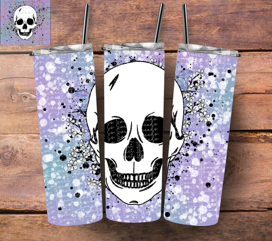 Skull flower tumbler