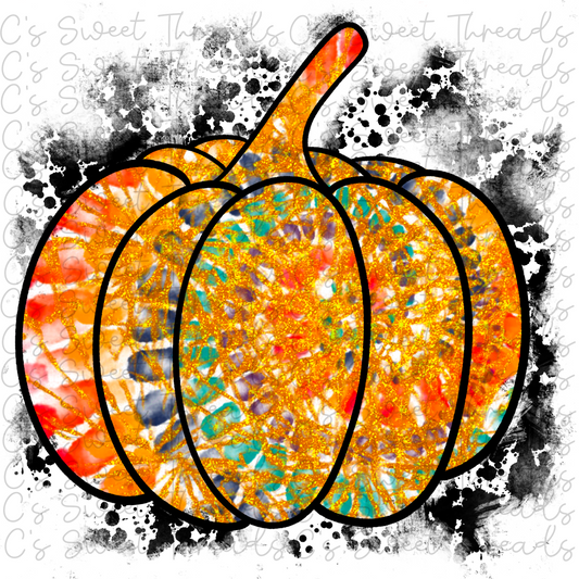 tie dye pumpkin